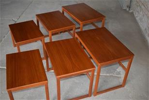 Pair of  Swedish Teak Nesting Tables 