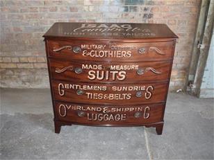 Tailors Advertising Chest of Drawers