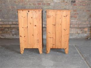 Antique Pine Bedside Cabinets 