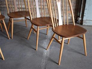 6 Ercol Swan Back Windsor Quaker Chairs