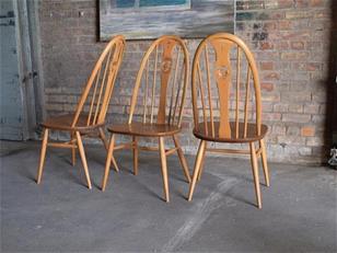 6 Ercol Swan Back Windsor Quaker Chairs