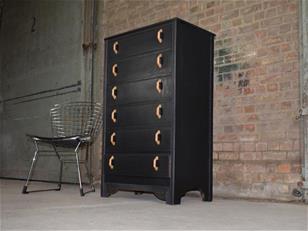 Black Art Deco Chest of Drawers ZX2335