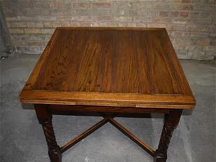 Oak Barley Twist Drawer Leaf Table ZX2347