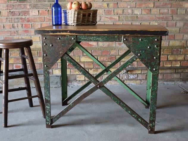 Industrial Steel Work Table