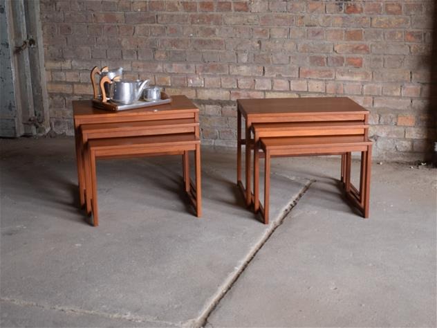 Pair of  Swedish Teak Nesting Tables 