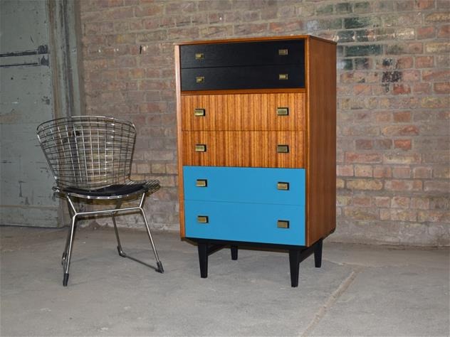 Upcycled Mid Century Chest of Drawers